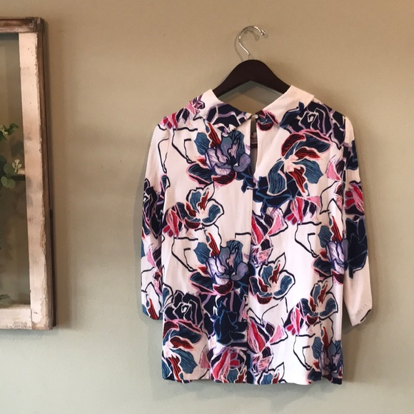 Halogen Floral Swing Blouse from Nordstrom-Size M - Picture 4 of 6